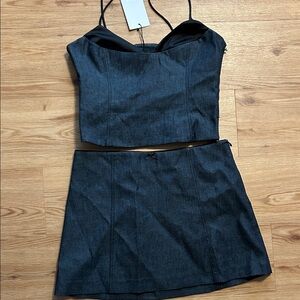 Dark Denim Two-Piece Set Zara